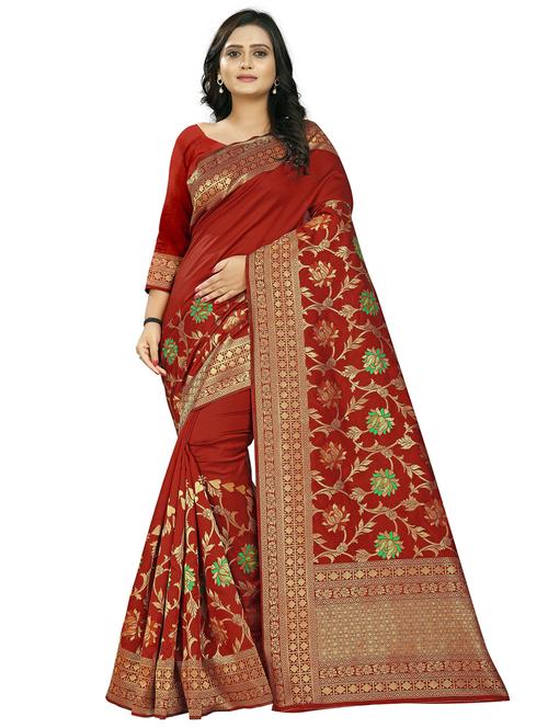 women self design banarasi saree with blouse - 22060320 - Standard Image - 0