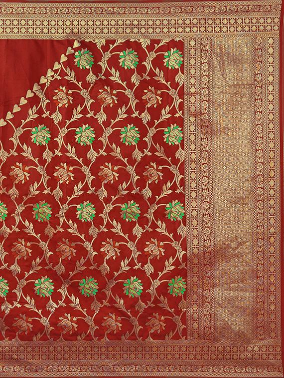 women self design banarasi saree with blouse - 22060320 - Standard Image - 5
