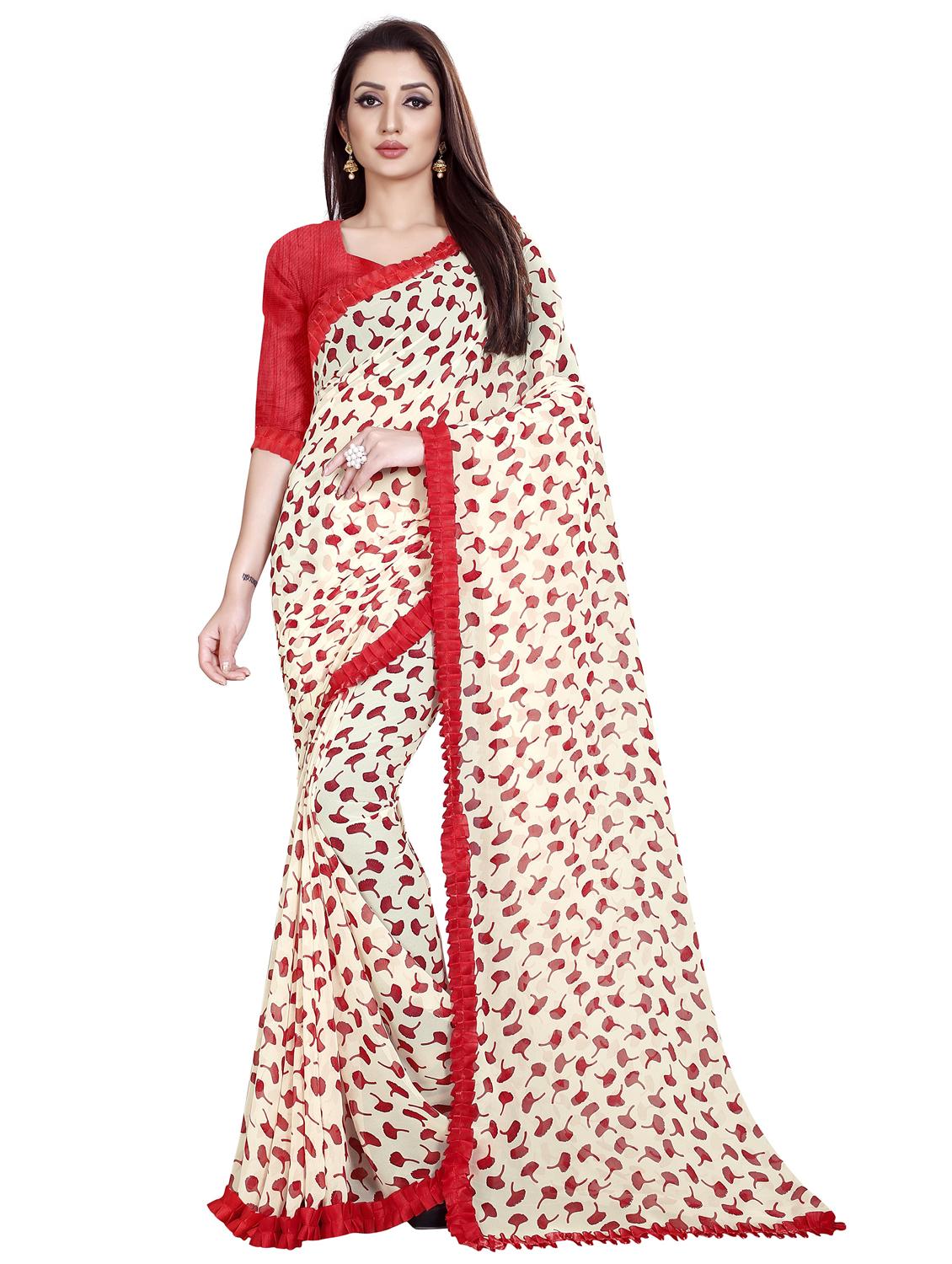 women floral printed saree with blouse - 22060350 - Zoom Image - 0