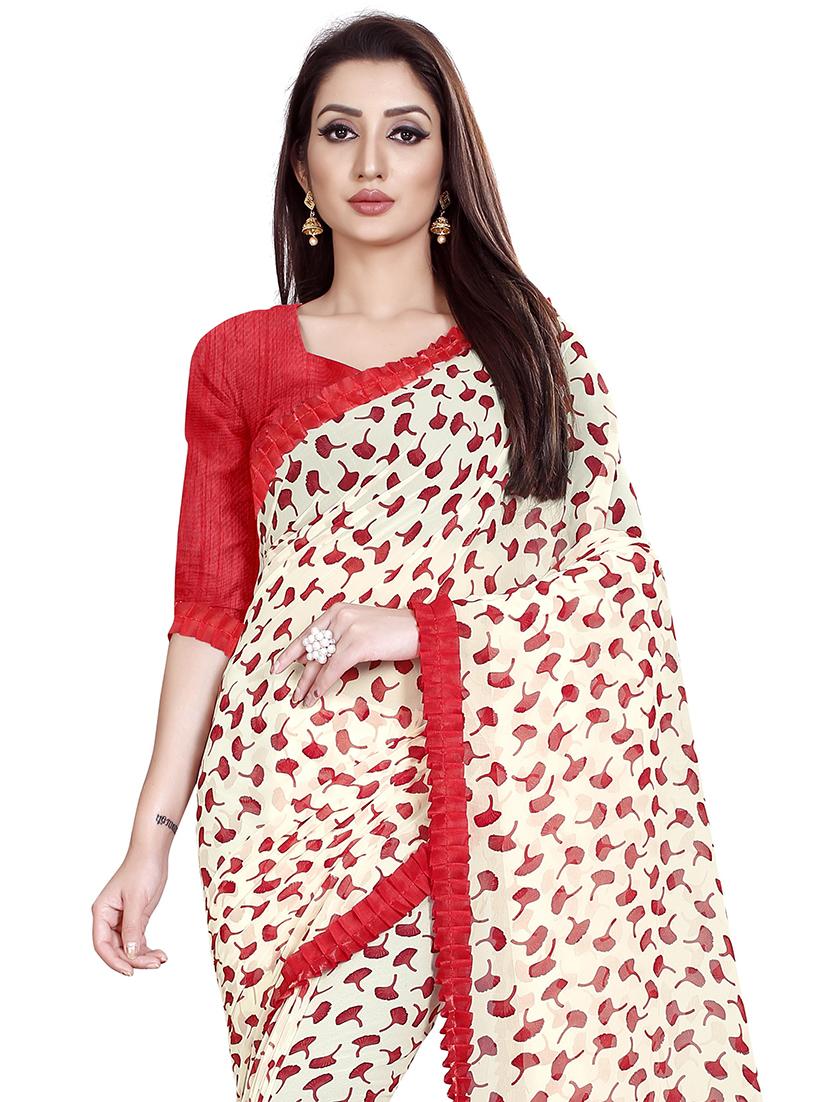 women floral printed saree with blouse - 22060350 - Standard Image - 3