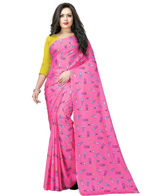 women printed casual wear saree with blouse - 22060381 - Standard Image - 0