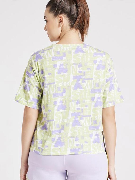 women printed short sleeve loose fit t-shirt - 22060563 - Standard Image - 3