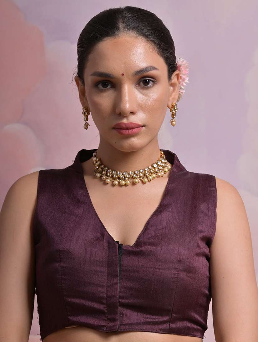 women printed embellished bordered saree with blouse - 22060567 -  Standard Image - 3