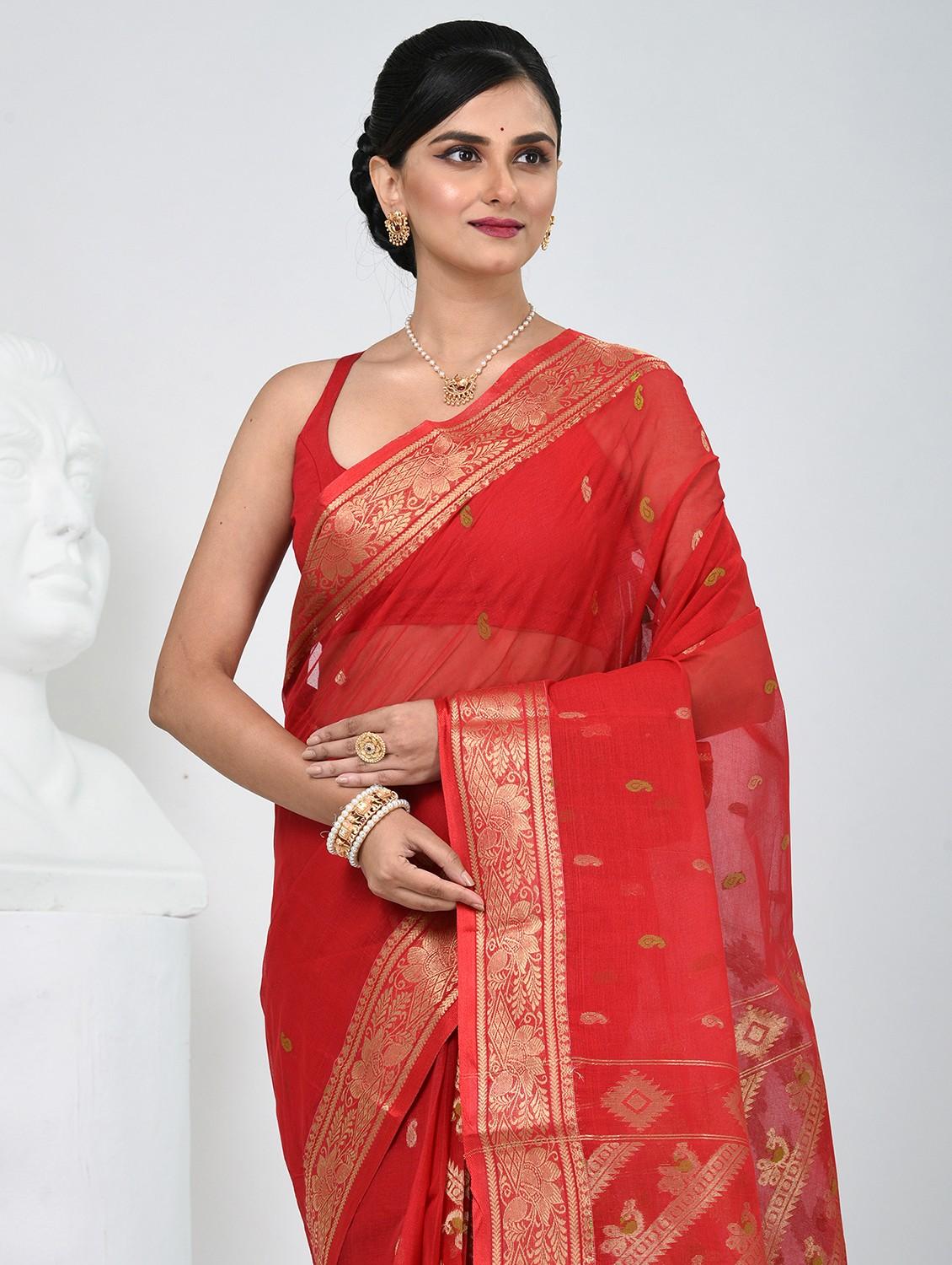 women self design tant saree - 22060632 - Standard Image - 3