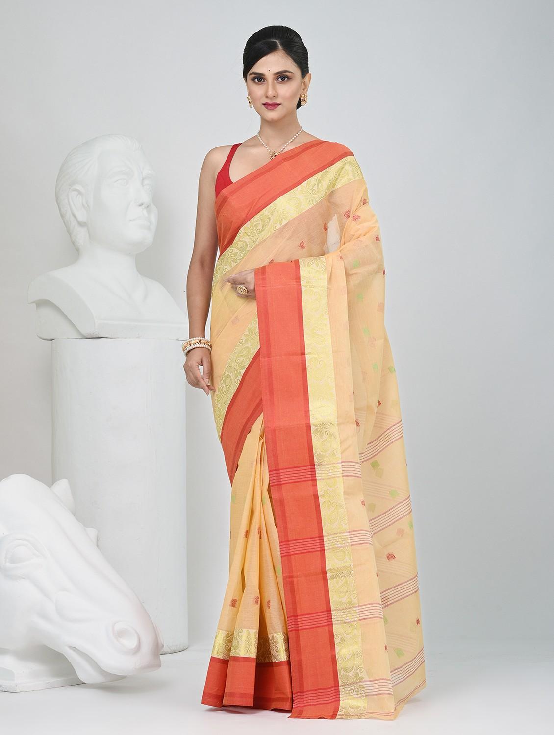women self design tant saree - 22060653 - Zoom Image - 0
