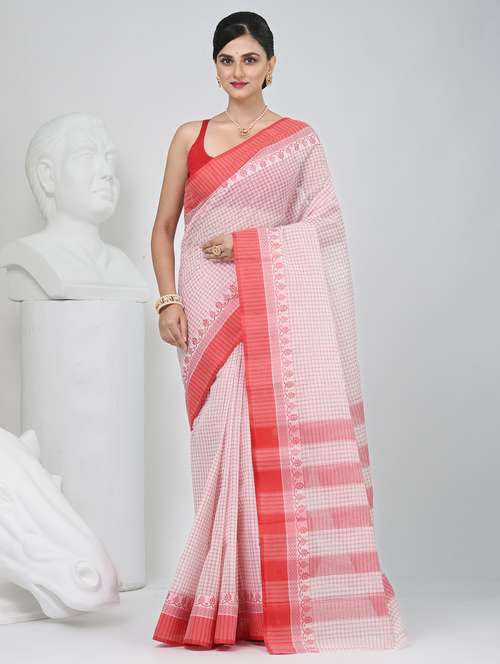 women self design tant saree - 22060656 - Standard Image - 0