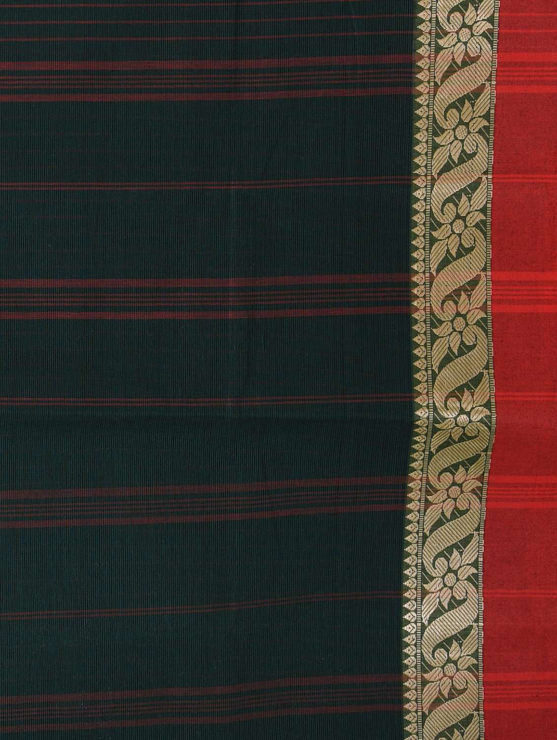 women striped tant saree - 22060663 -  Standard Image - 5