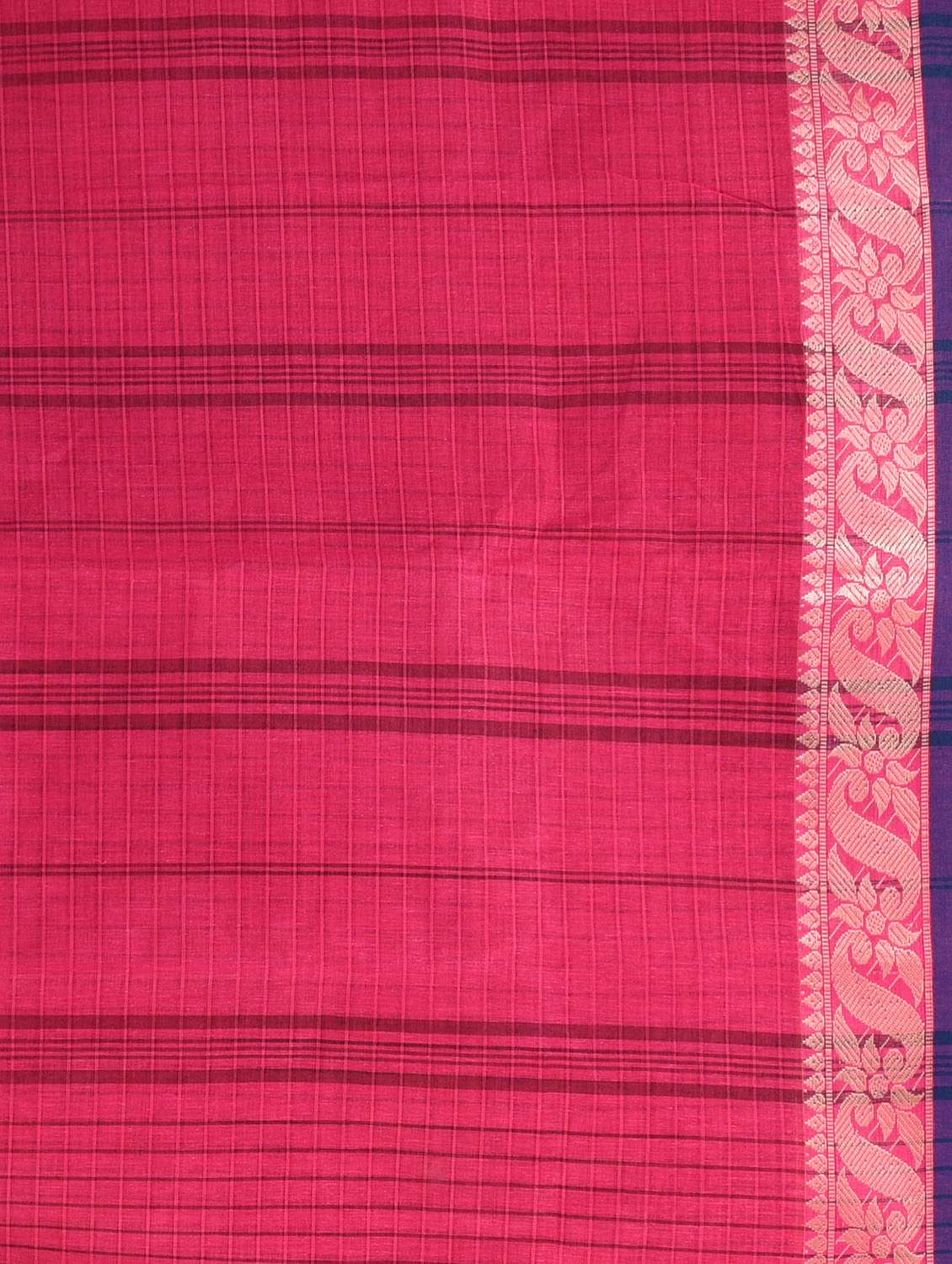 women striped tant saree - 22060665 - Standard Image - 5