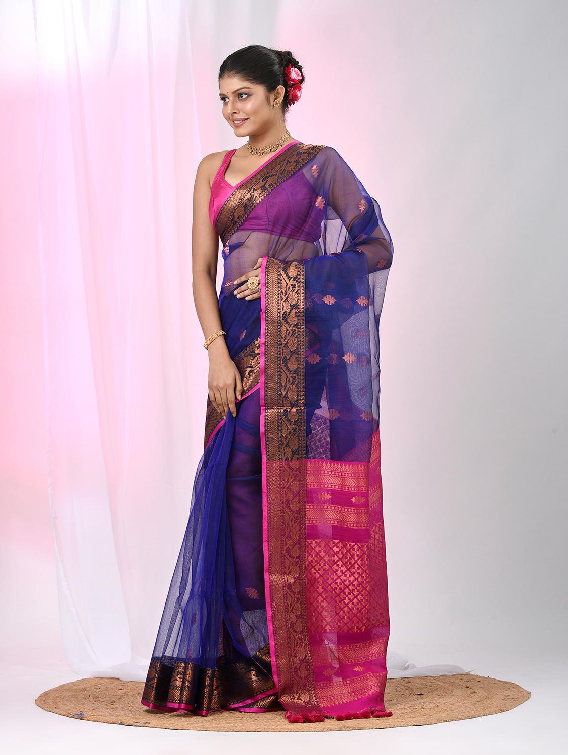 women self design handloom saree with blouse - 22060690 - Standard Image - 3