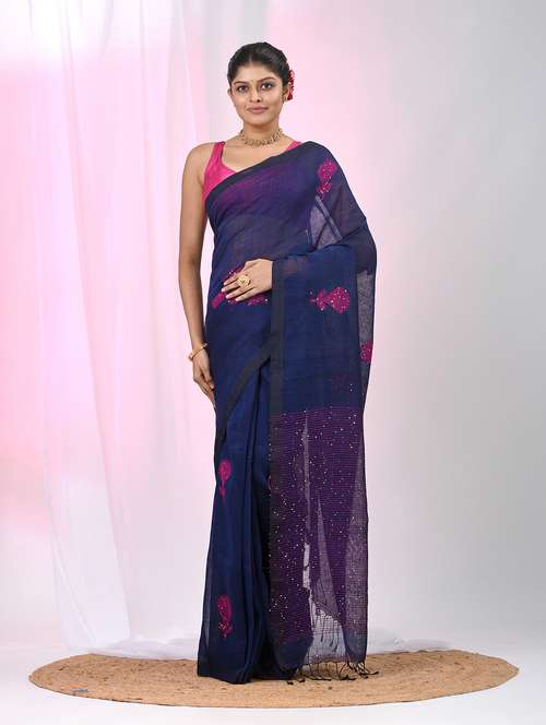 women self design handloom saree with blouse - 22060692 - Standard Image - 0