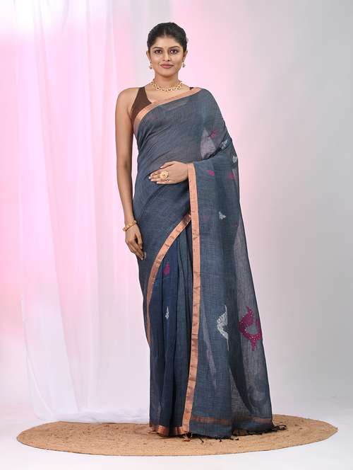 women self design handloom saree with blouse - 22060699 - Standard Image - 0