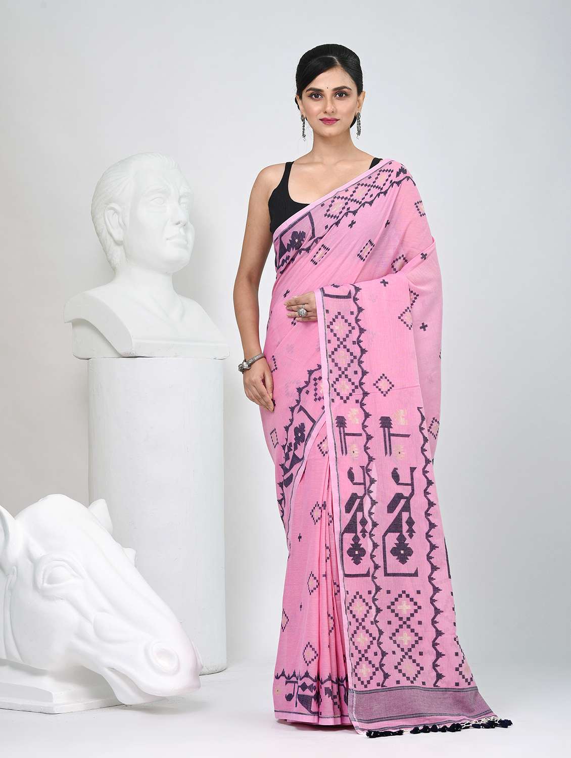women self design handloom saree with blouse - 22060704 -  Zoom Image - 0