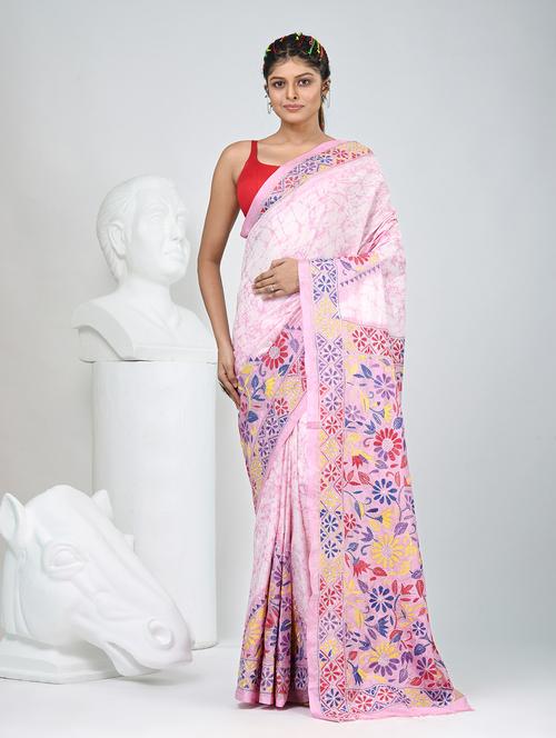 women printed handloom saree with blouse - 22060727 - Standard Image - 0