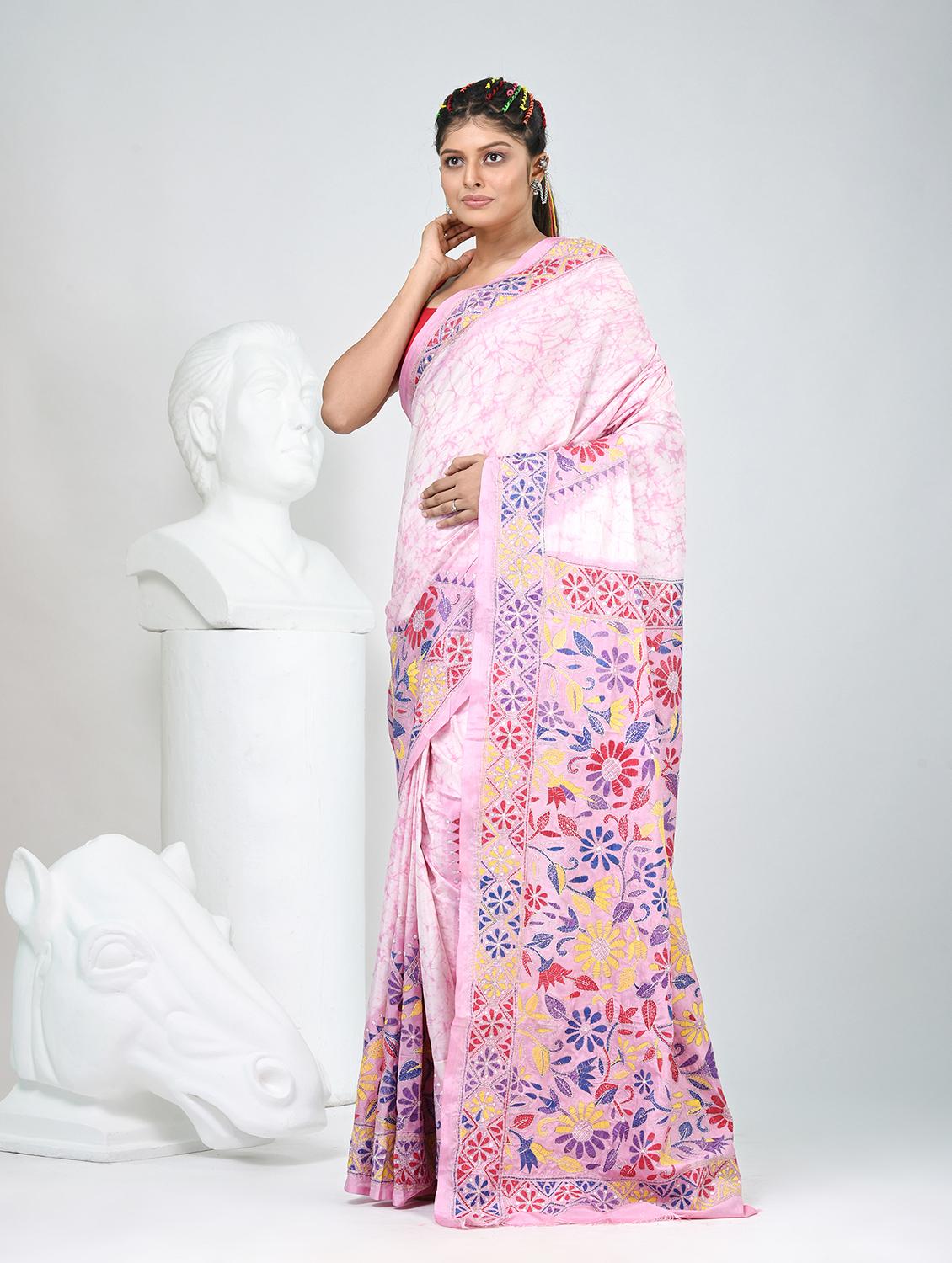 women printed handloom saree with blouse - 22060727 - Standard Image - 3