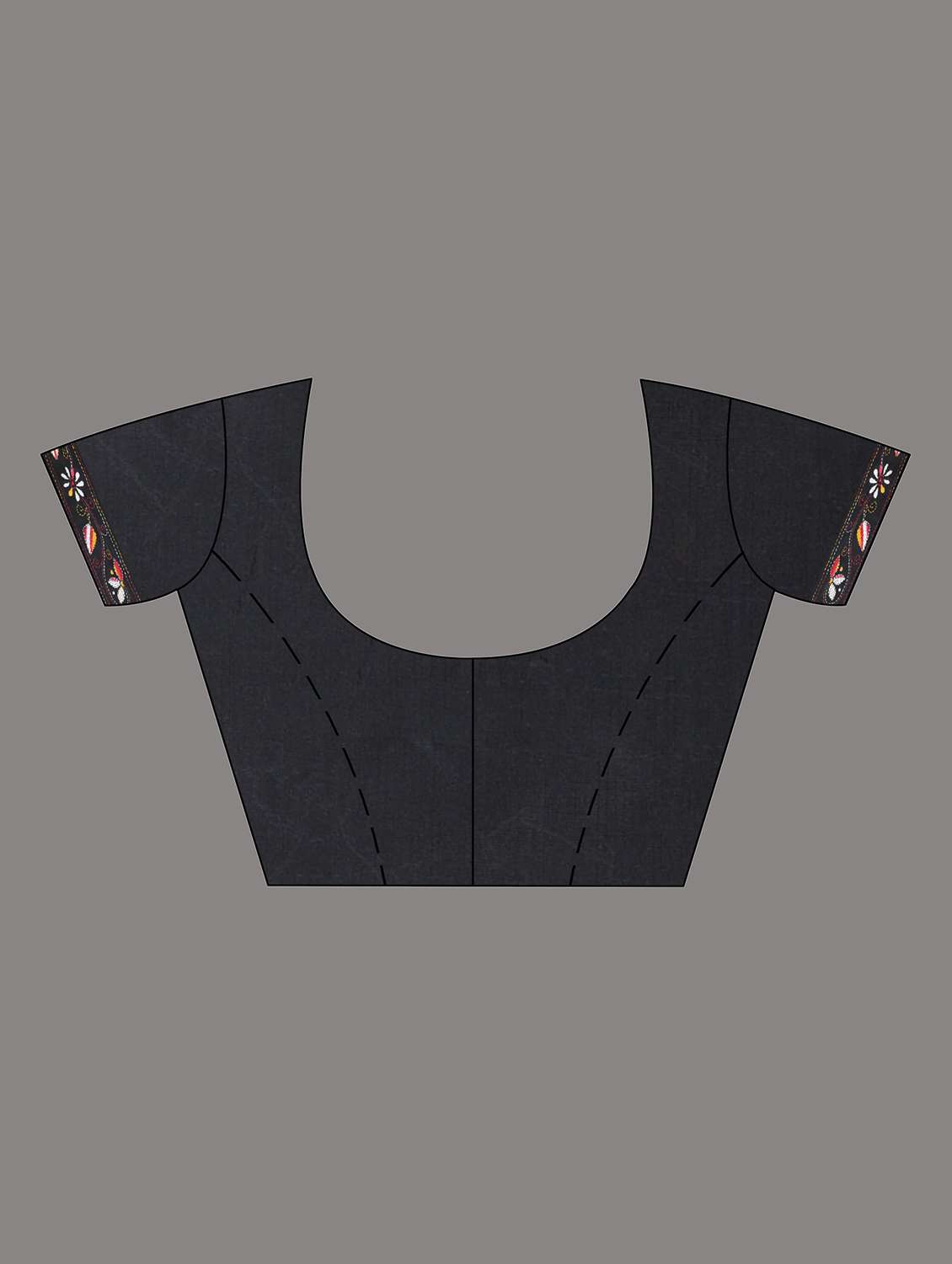 women solid with work handloom saree with blouse - 22060747 - Standard Image - 5