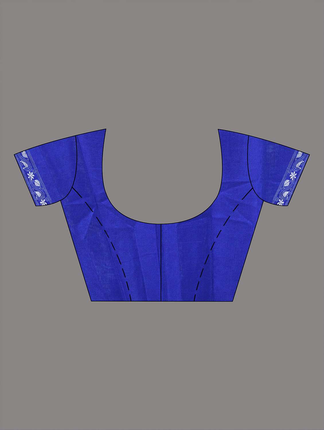 women solid with work handloom saree with blouse - 22060753 - Standard Image - 5
