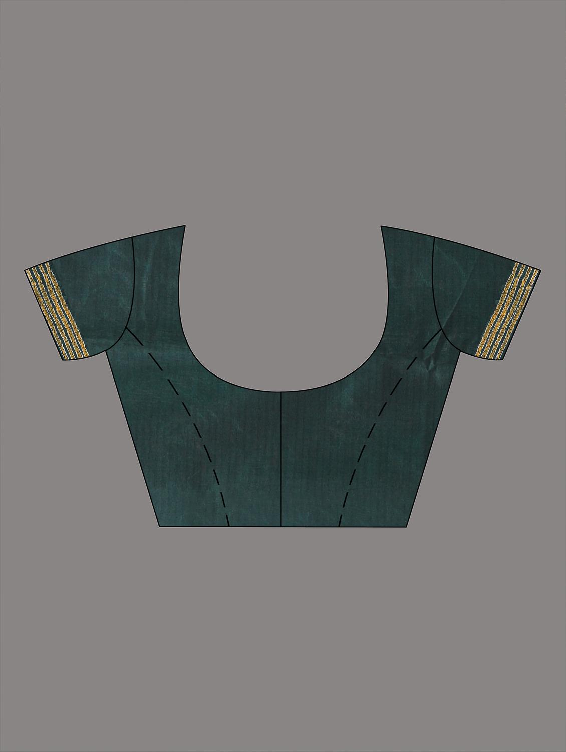 women solid with work handloom saree with blouse - 22060757 - Standard Image - 5