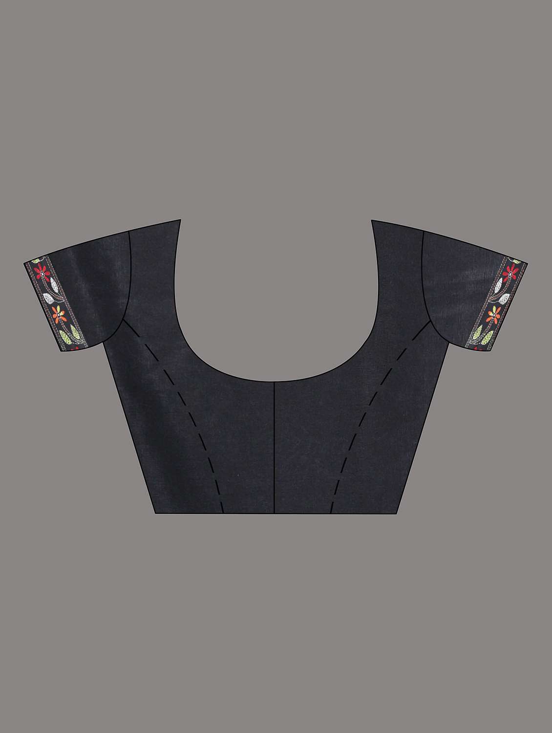 women solid with work handloom saree with blouse - 22060765 - Standard Image - 5
