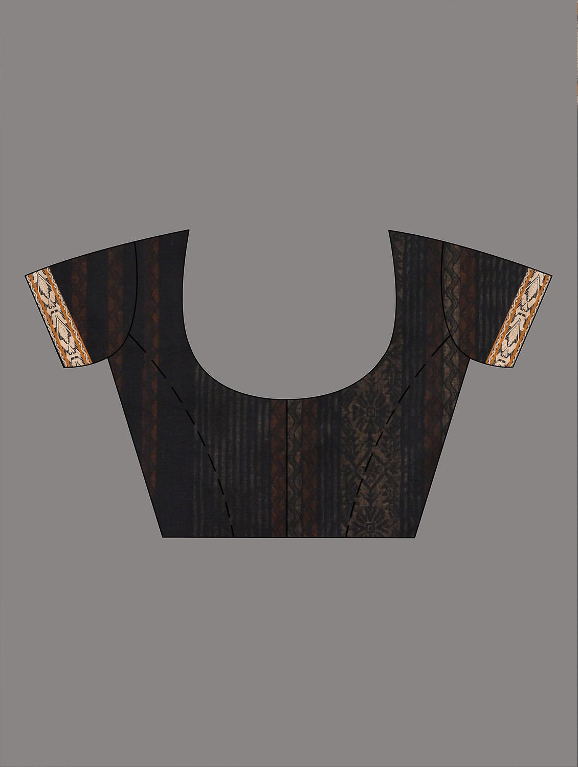 women self design handloom saree with blouse - 22060777 - Standard Image - 5