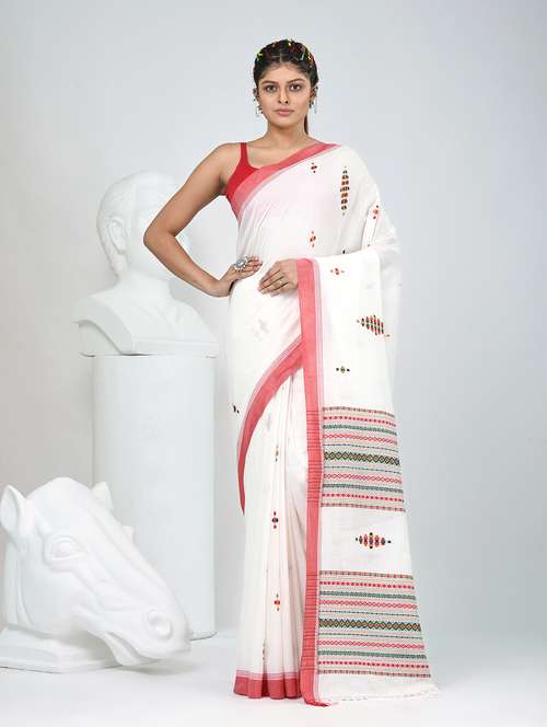 women self design handloom saree with blouse - 22060782 - Standard Image - 0