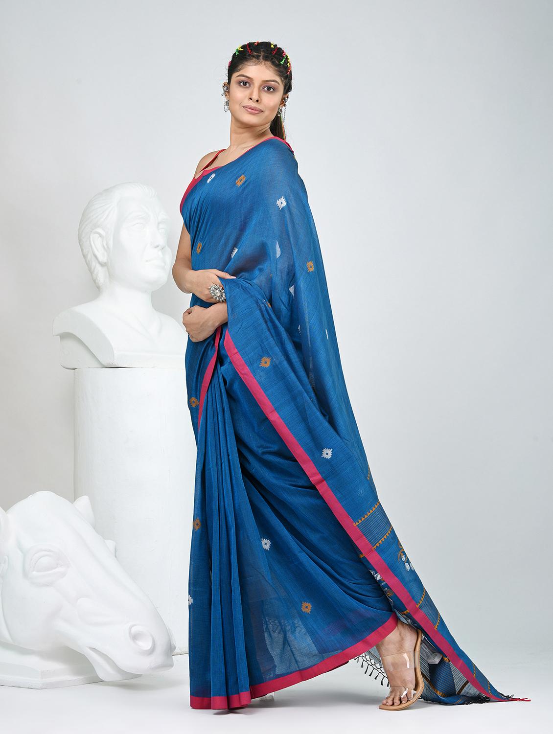 women self design handloom saree with blouse - 22060790 - Standard Image - 3