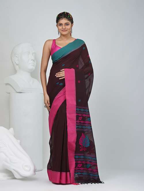 women self design handloom saree with blouse - 22060801 - Standard Image - 0