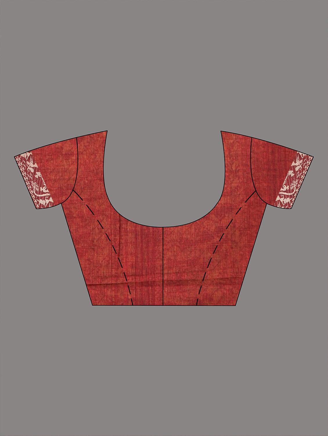 women self design handloom saree with blouse - 22060802 - Standard Image - 5