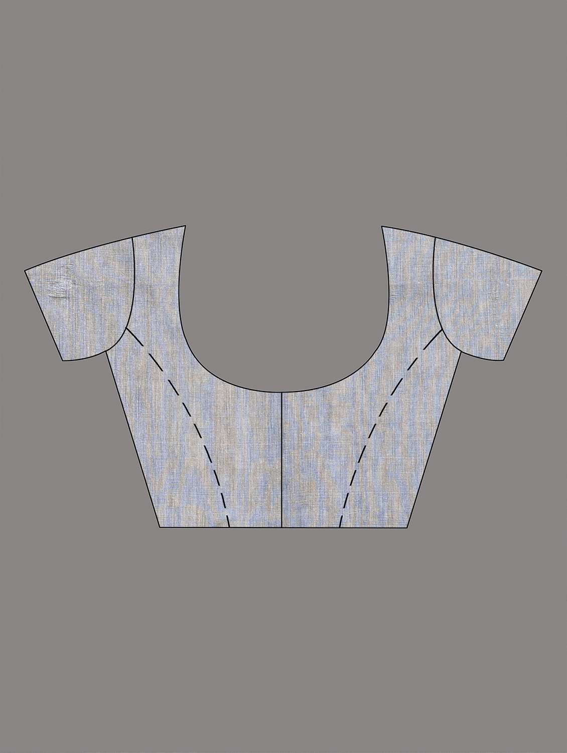 women solid with work handloom saree with blouse - 22060829 -  Standard Image - 5