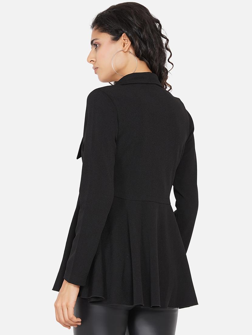women solid long sleeve asymmetric top - 22060864 - Standard Image - 3