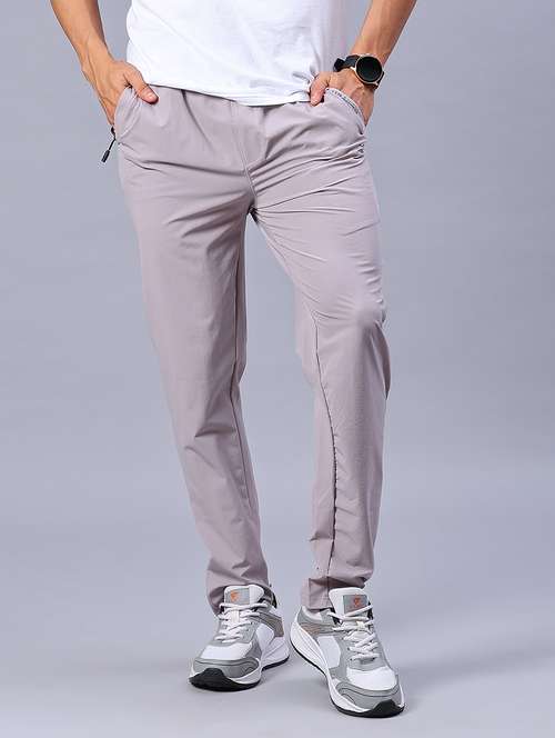 men solid mid rise regular fit track pant - 22060965 -  Standard Image - 0