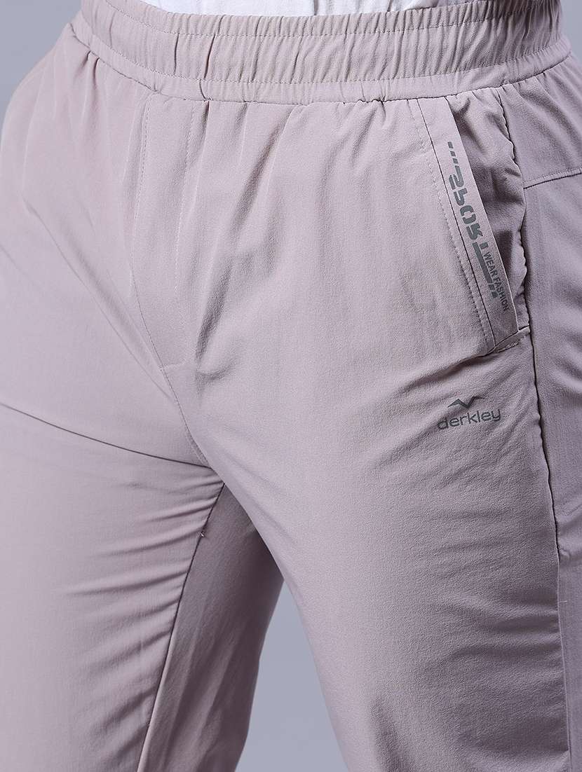 men solid mid rise regular fit track pant - 22060965 - Standard Image - 5