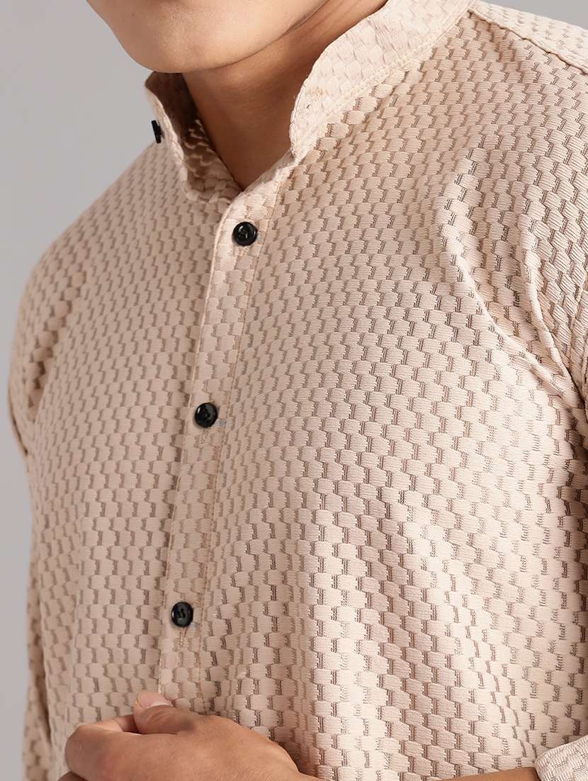 men textured long sleeve regular fit shirt - 22061041 -  Standard Image - 3