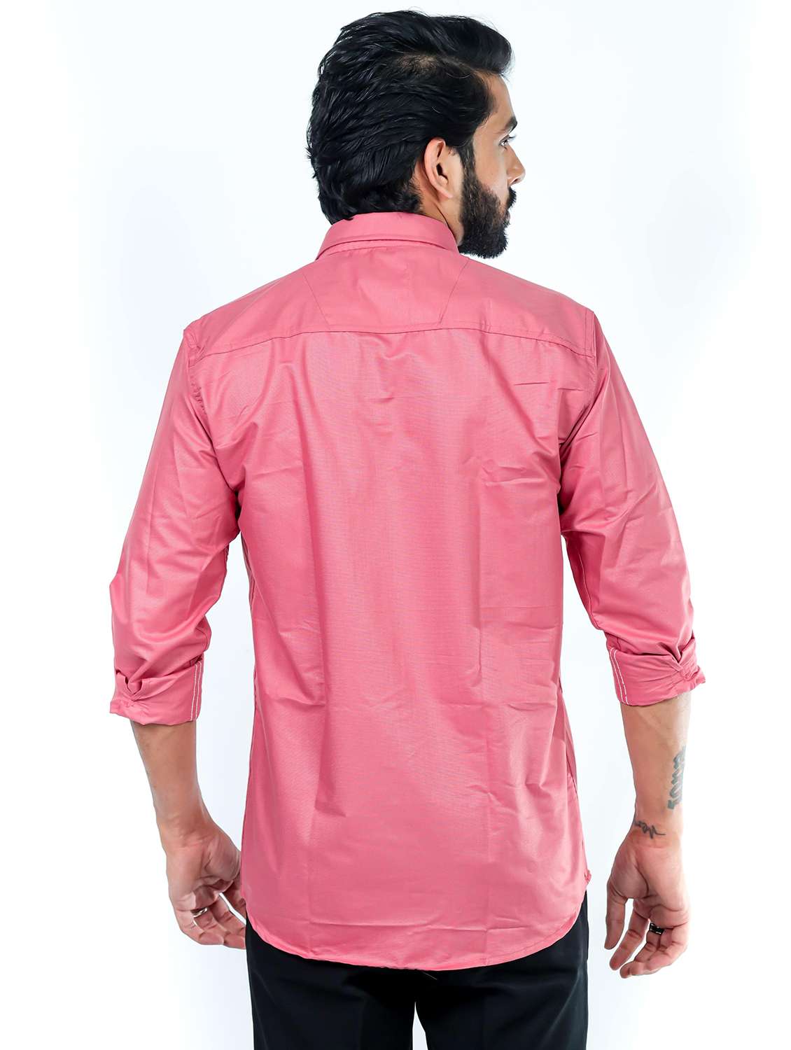 men solid collared long sleeve regular fit shirt - 22061070 - Standard Image - 3