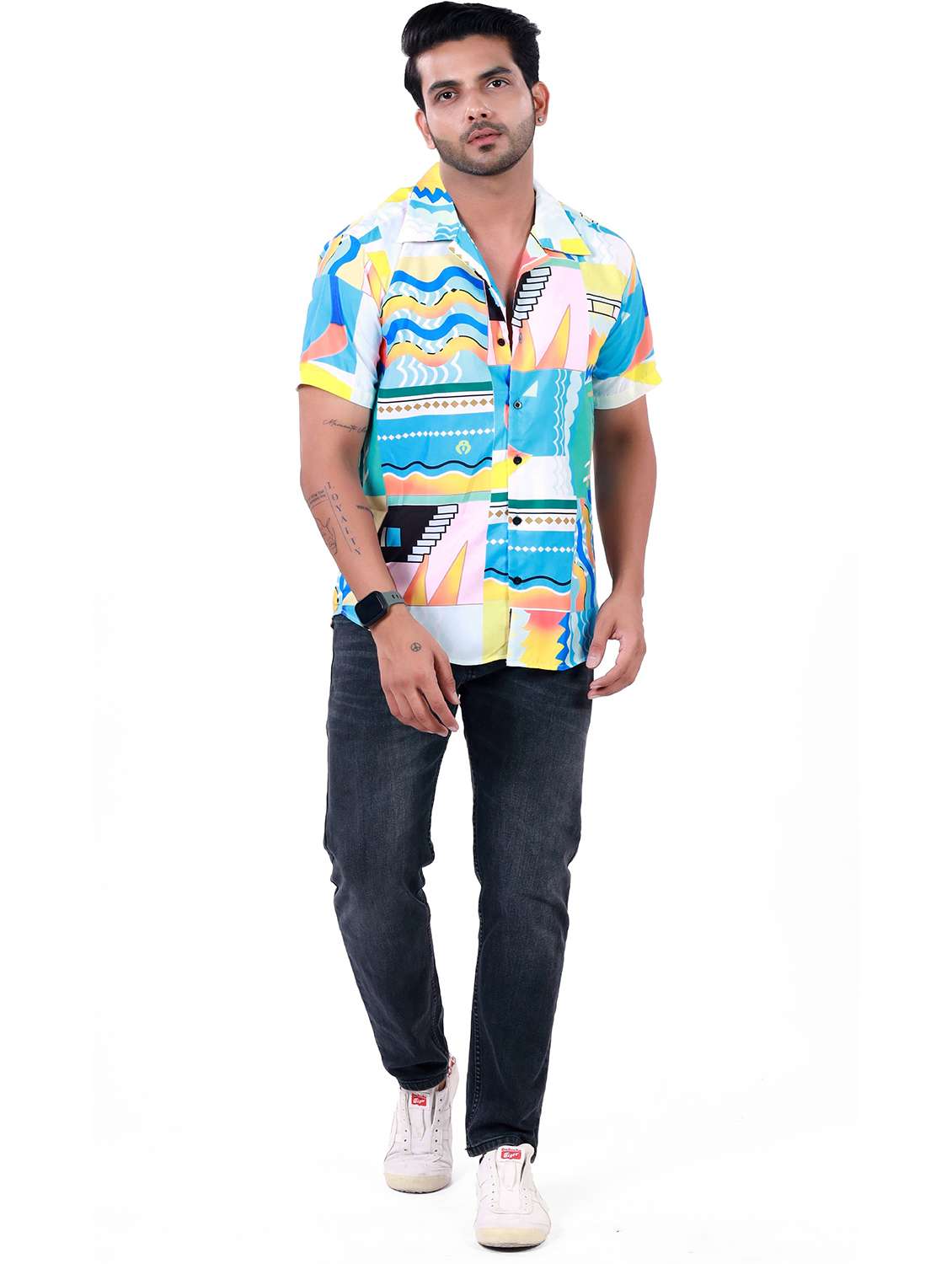 men printed short sleeve regular fit t-shirt - 22061247 -  Standard Image - 3