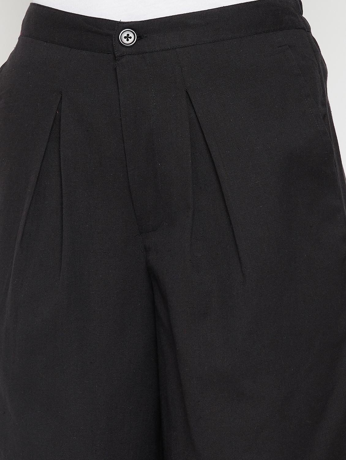 women solid mid rise flared palazzo - 22061335 - Standard Image - 5