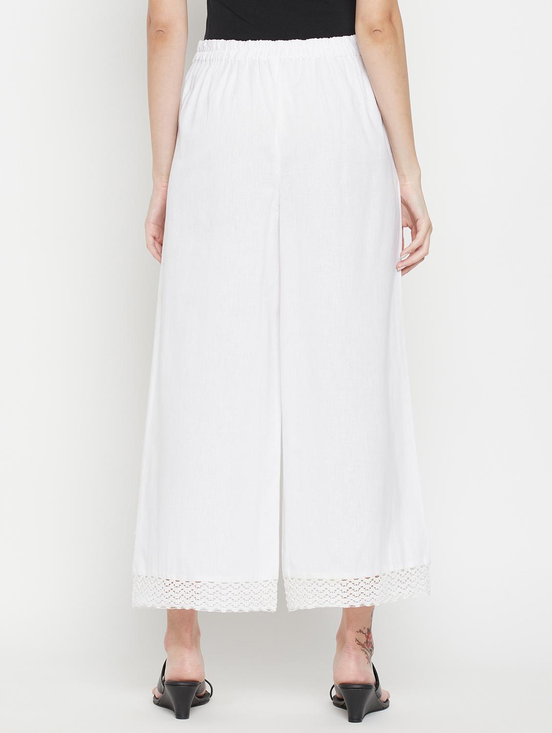 women solid mid rise flared palazzo - 22061336 - Standard Image - 3