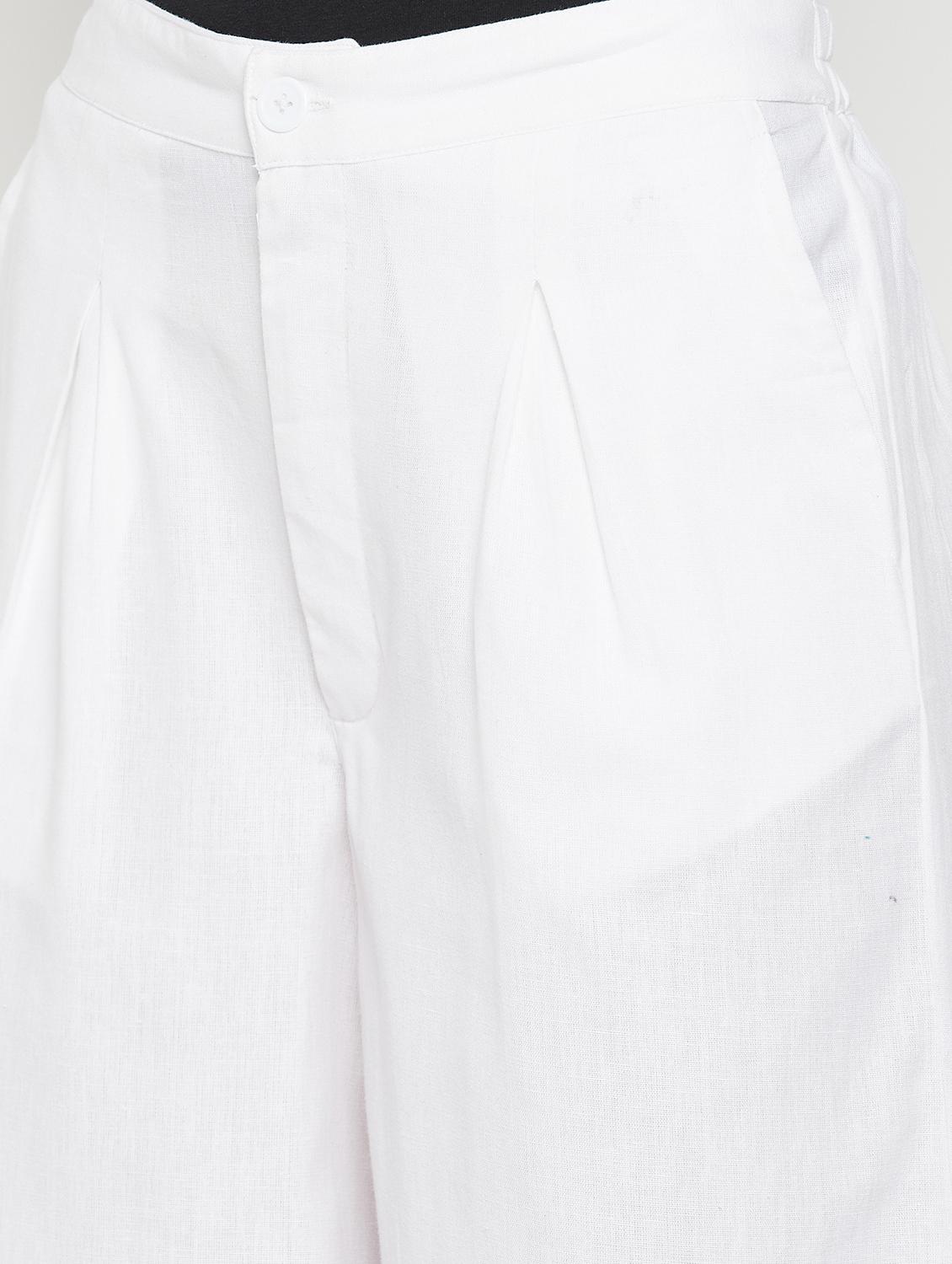 women solid mid rise flared palazzo - 22061336 - Standard Image - 5
