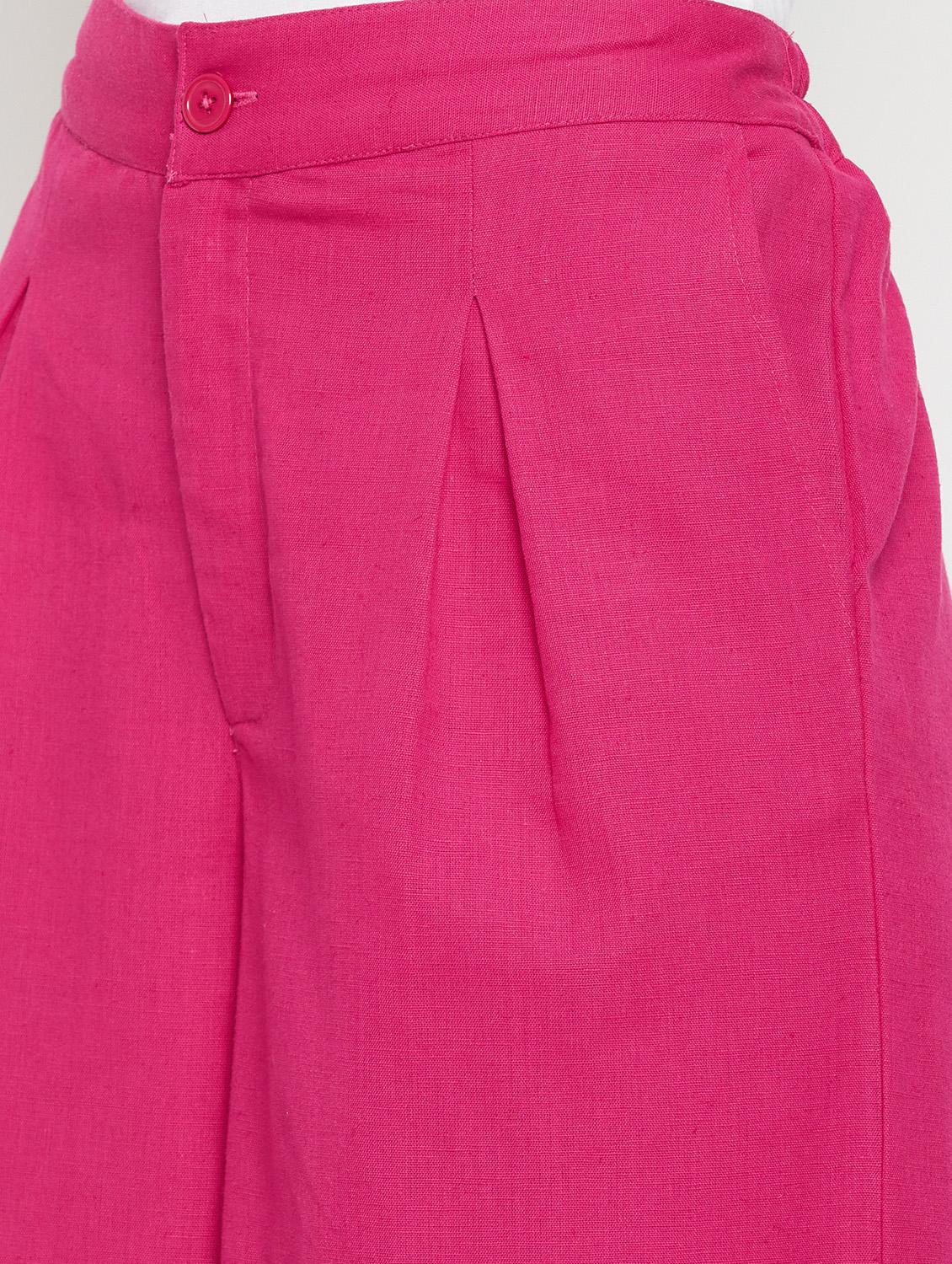 women solid mid rise flared palazzo - 22061337 - Standard Image - 5