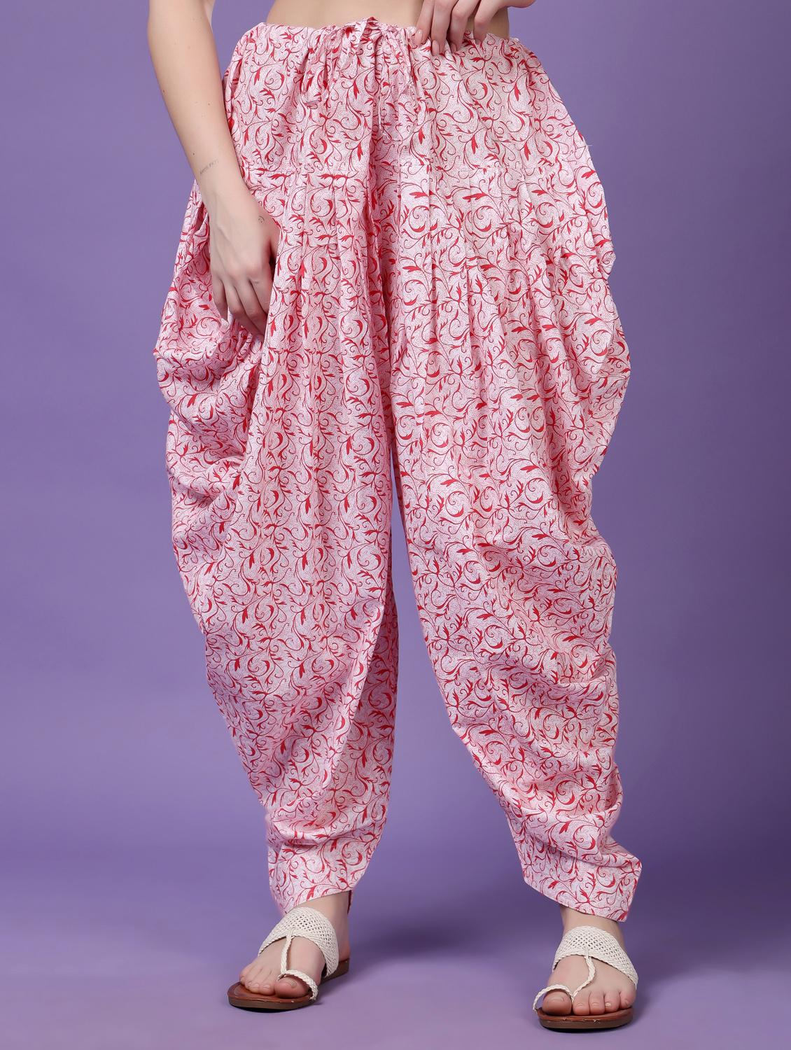women printed mid rise patiyala salwar