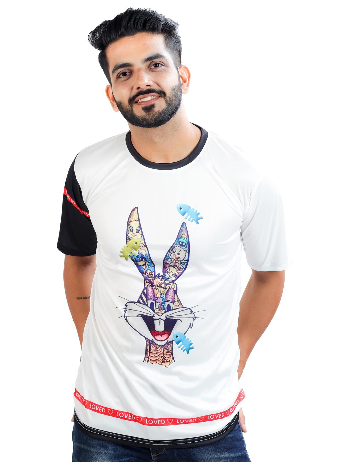 men printed short sleeve regular fit t-shirt - 22061387 - Zoom Image - 0