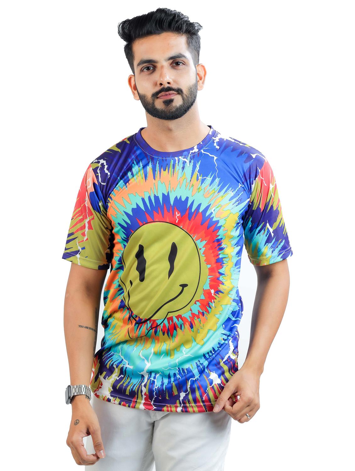 men printed short sleeve regular fit t-shirt