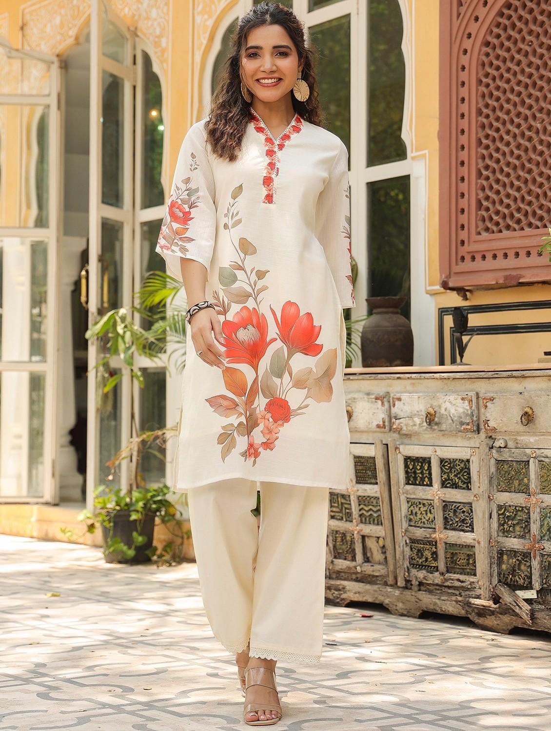 orange linen coord set - 22061537 - Zoom Image - 0