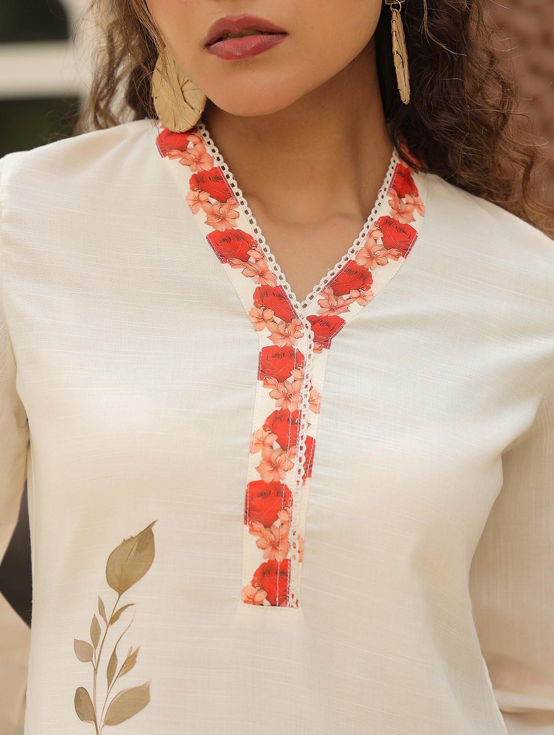 orange linen coord set - 22061537 - Standard Image - 3