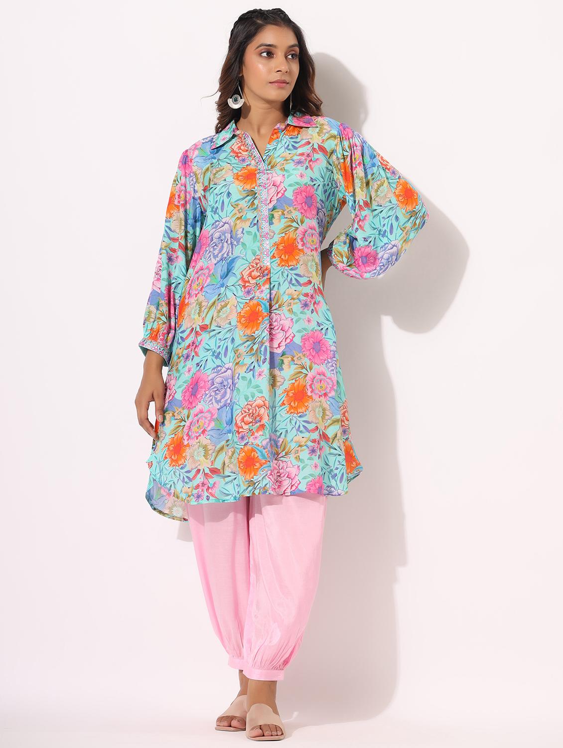light blue muslin coord set