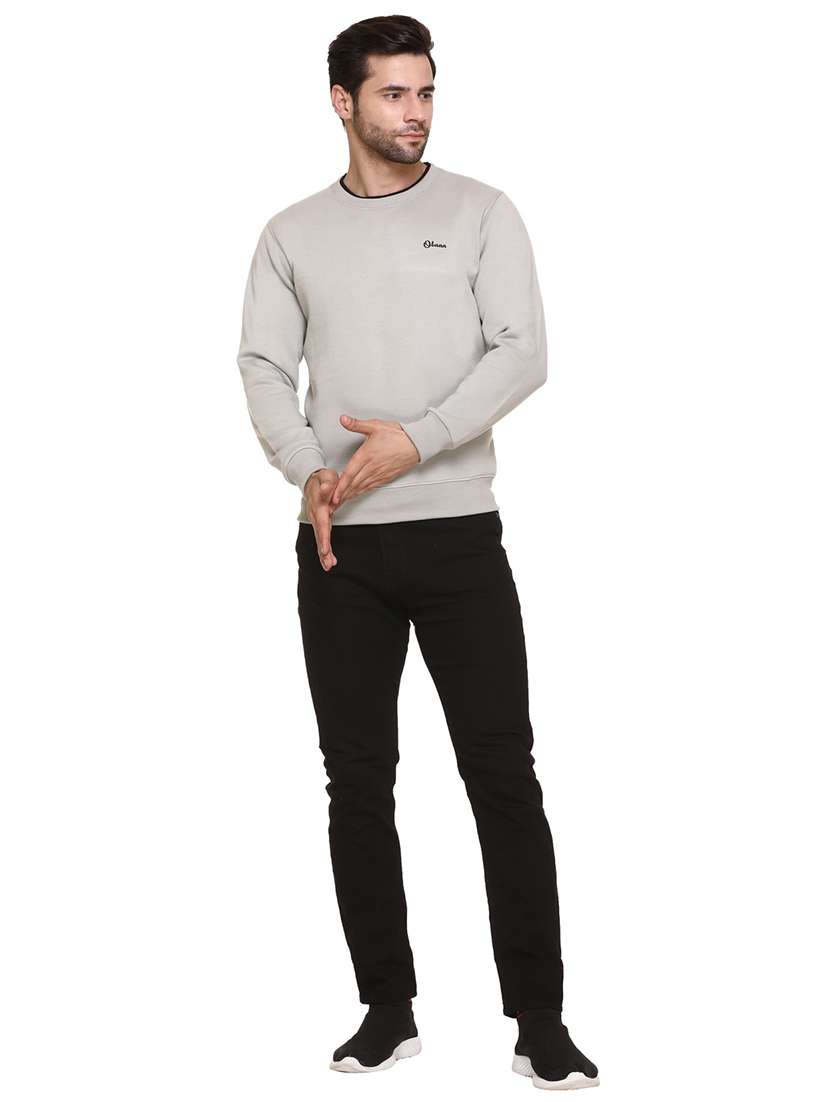 men solid long sleeve regular fit sweatshirt - 22061669 -  Standard Image - 3