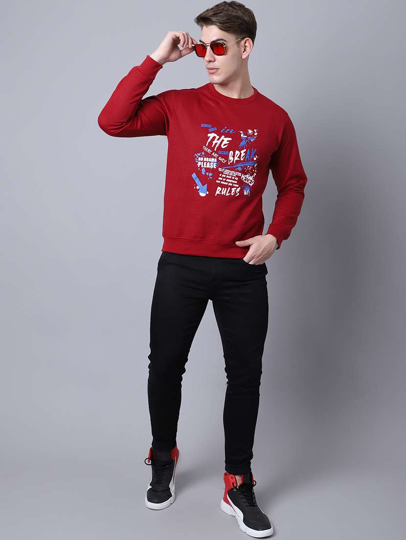 men tyographic long sleeve regular fit sweatshirt - 22061692 -  Standard Image - 3