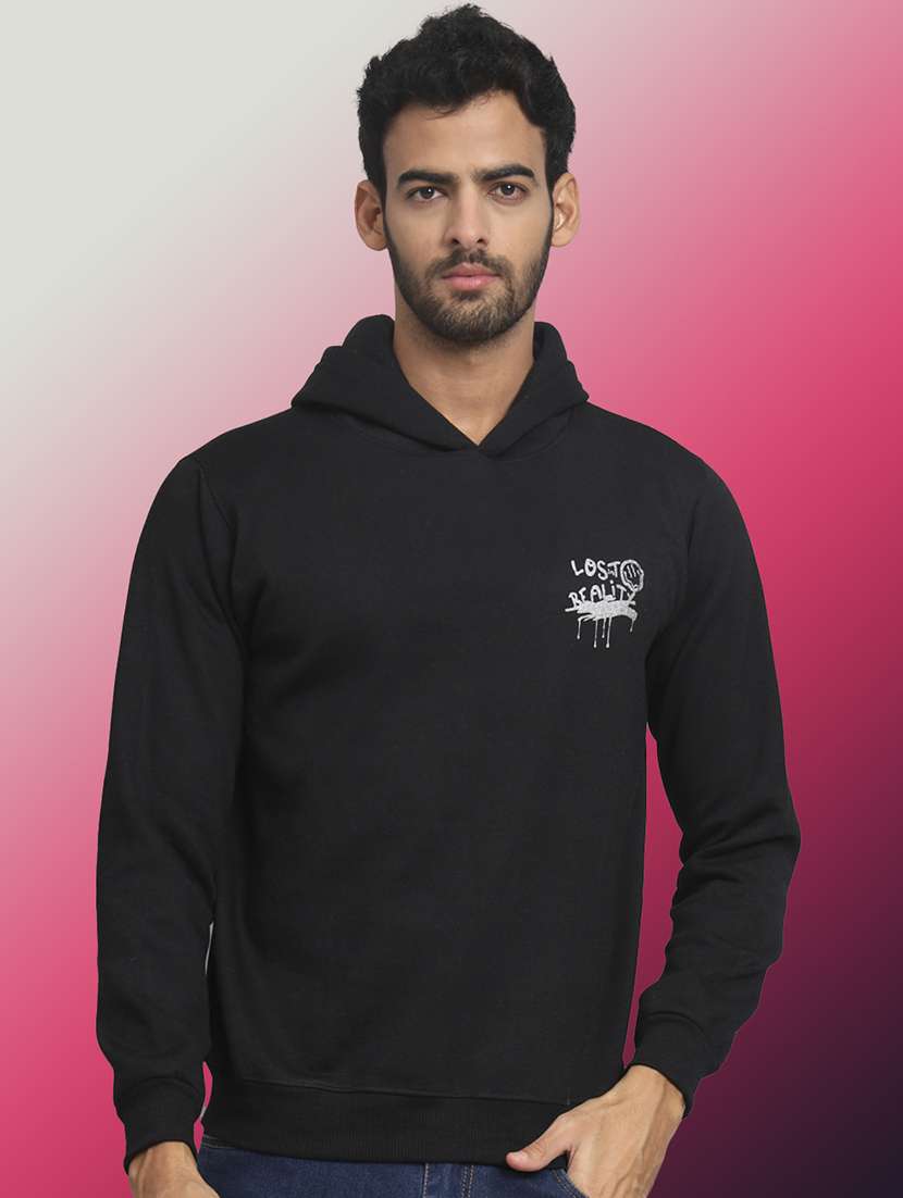 men printed long sleeve hooded sweatshirt - 22061693 - Zoom Image - 0
