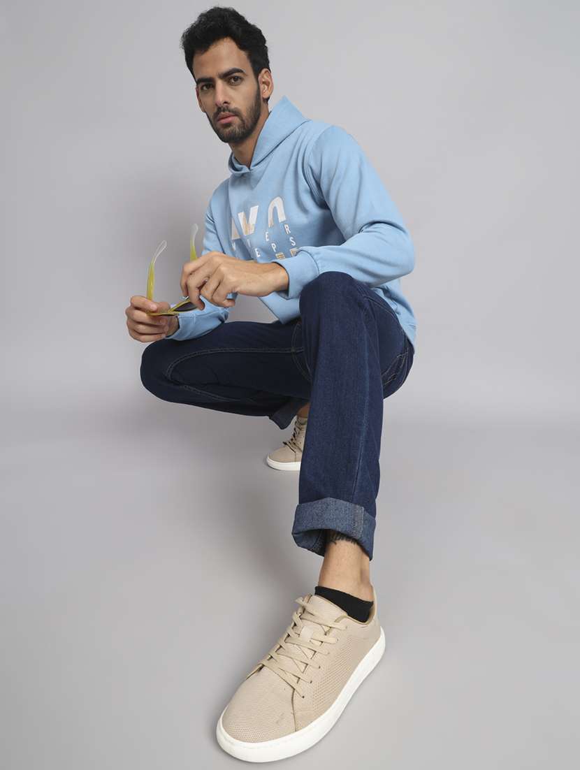 men printed long sleeve hooded sweatshirt - 22061695 - Standard Image - 3