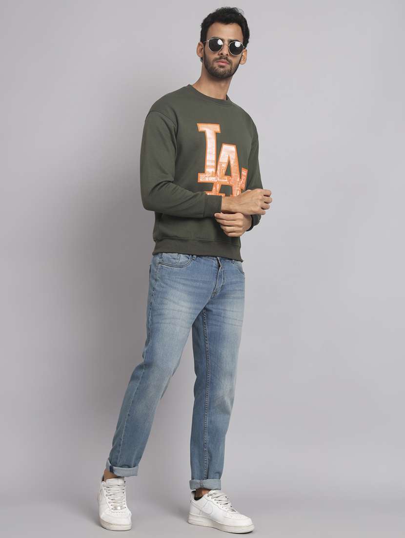 men printed long sleeve regular fit sweatshirt - 22061708 - Standard Image - 3