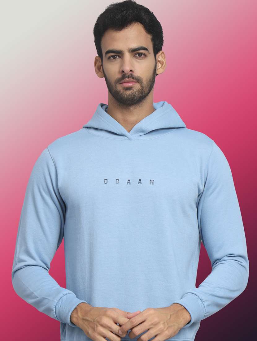 men printed long sleeve hooded sweatshirt - 22061709 -  Zoom Image - 0